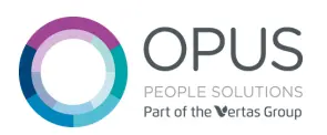 Opus logo saying Opus People Solutions Part of the Vertas group