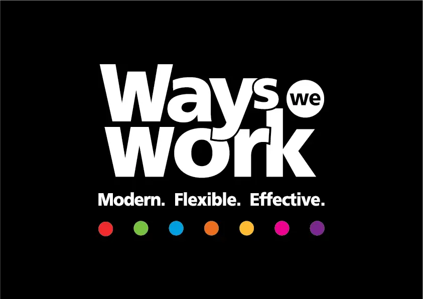 Ways we work logo with modern, flexible and effective under the name. 